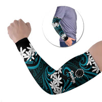 Personalised Cook Islands Penrhyn Atoll Arm Sleeves Tiare Maori Polynesian Waves Tattoo
