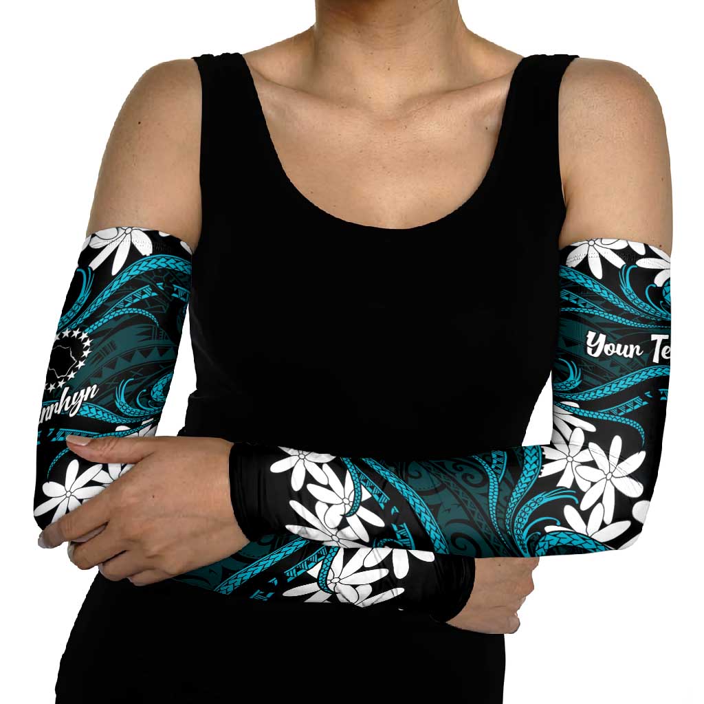 Personalised Cook Islands Penrhyn Atoll Arm Sleeves Tiare Maori Polynesian Waves Tattoo