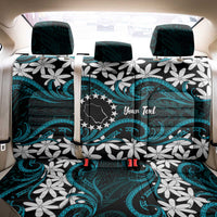 Personalised Cook Islands Penrhyn Atoll Back Car Seat Cover Tiare Maori Polynesian Waves Tattoo LT14 - Polynesian Pride