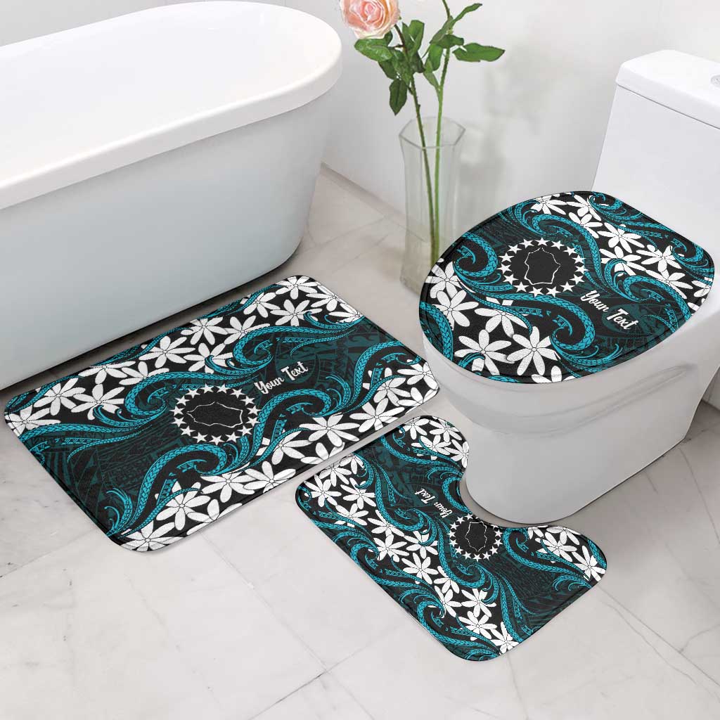 Personalised Cook Islands Penrhyn Atoll Bathroom Set Tiare Maori Polynesian Waves Tattoo LT14 - Polynesian Pride