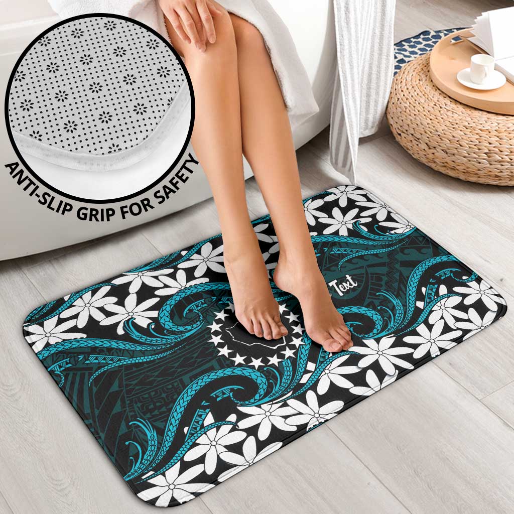 Personalised Cook Islands Penrhyn Atoll Bathroom Set Tiare Maori Polynesian Waves Tattoo LT14 - Polynesian Pride