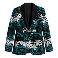 Personalised Cook Islands Penrhyn Atoll Blazer Tiare Maori Polynesian Waves Tattoo