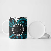 Personalised Cook Islands Penrhyn Atoll Ceramic Mug Tiare Maori Polynesian Waves Tattoo LT14 - Polynesian Pride