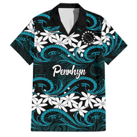 Personalised Cook Islands Penrhyn Atoll Family Matching Tank Maxi Dress and Hawaiian Shirt Tiare Maori Polynesian Waves Tattoo