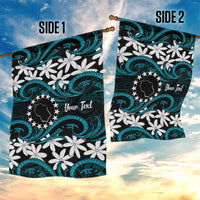 Personalised Cook Islands Penrhyn Atoll Garden Flag Tiare Maori Polynesian Waves Tattoo LT14 - Polynesian Pride