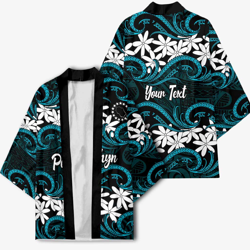 Personalised Cook Islands Penrhyn Atoll Kimono Tiare Maori Polynesian Waves Tattoo