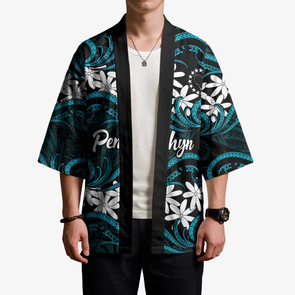 Personalised Cook Islands Penrhyn Atoll Kimono Tiare Maori Polynesian Waves Tattoo