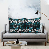 Personalised Cook Islands Penrhyn Atoll Pillow Cover Tiare Maori Polynesian Waves Tattoo LT14 - Polynesian Pride
