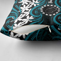 Personalised Cook Islands Penrhyn Atoll Pillow Cover Tiare Maori Polynesian Waves Tattoo LT14 - Polynesian Pride
