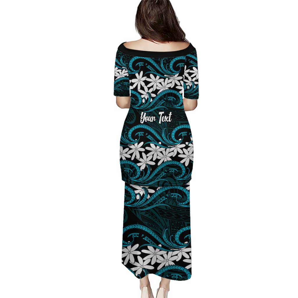 Personalised Cook Islands Penrhyn Atoll Puletasi Tiare Maori Polynesian Waves Tattoo LT14 - Polynesian Pride