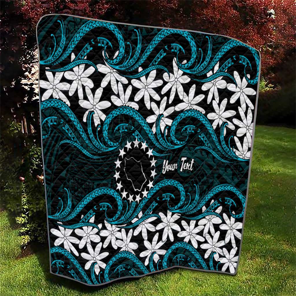 Personalised Cook Islands Penrhyn Atoll Quilt Tiare Maori Polynesian Waves Tattoo LT14 - Polynesian Pride
