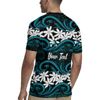 Personalised Cook Islands Penrhyn Atoll Rugby Jersey Tiare Maori Polynesian Waves Tattoo LT14 - Polynesian Pride