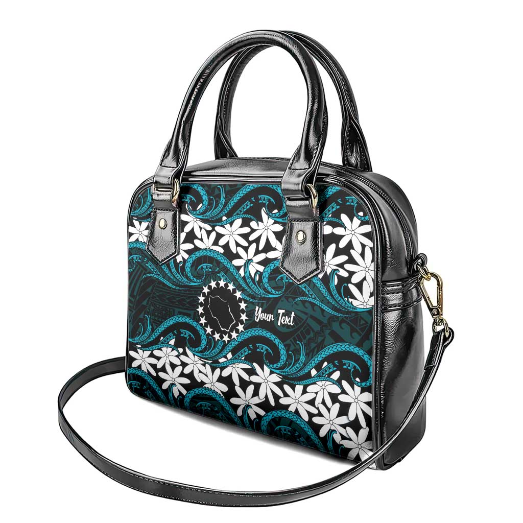 Personalised Cook Islands Penrhyn Atoll Shoulder Handbag Tiare Maori Polynesian Waves Tattoo LT14 - Polynesian Pride