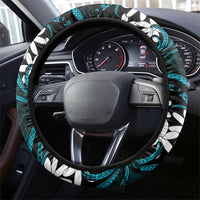 Cook Islands Penrhyn Atoll Steering Wheel Cover Tiare Maori Polynesian Waves Tattoo LT14 - Polynesian Pride