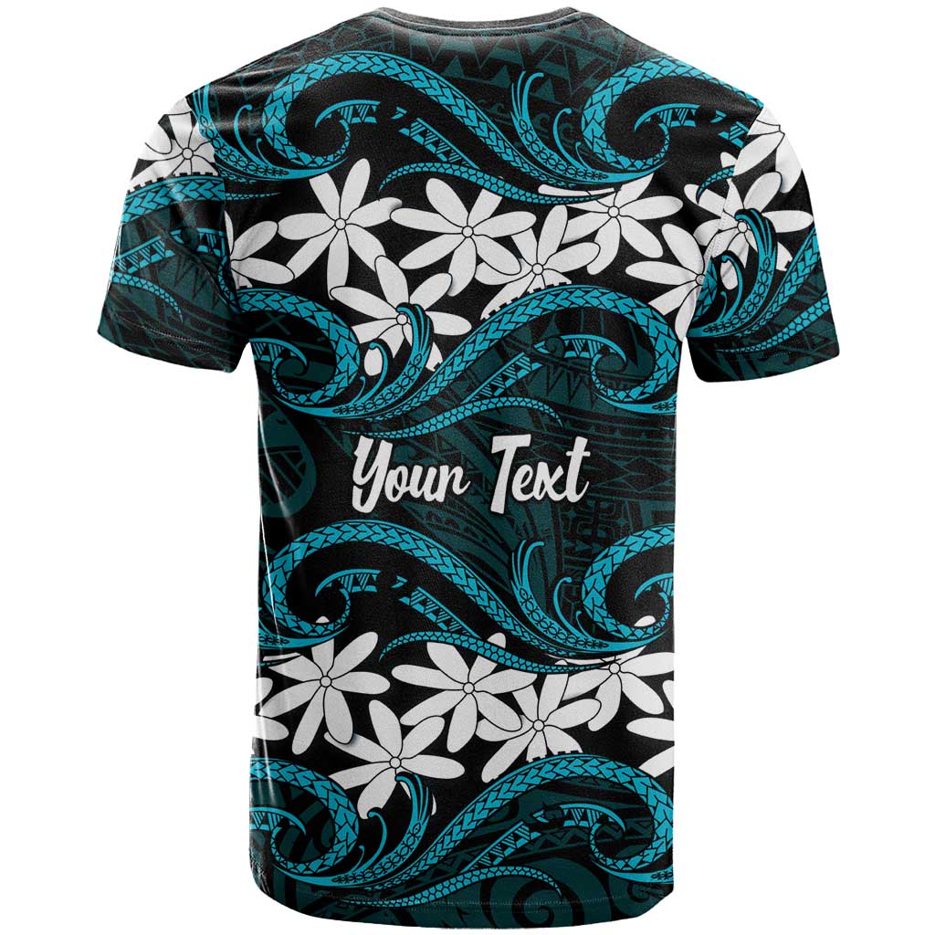 Personalised Cook Islands Penrhyn Atoll T Shirt Tiare Maori Polynesian Waves Tattoo LT14 - Polynesian Pride