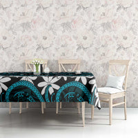 Personalised Cook Islands Penrhyn Atoll Tablecloth Tiare Maori Polynesian Waves Tattoo LT14 - Polynesian Pride
