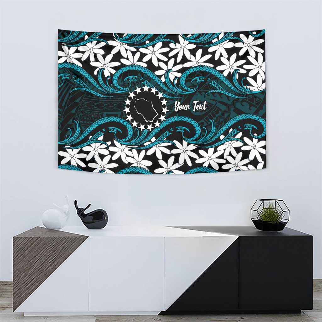Personalised Cook Islands Penrhyn Atoll Tapestry Tiare Maori Polynesian Waves Tattoo LT14 - Polynesian Pride