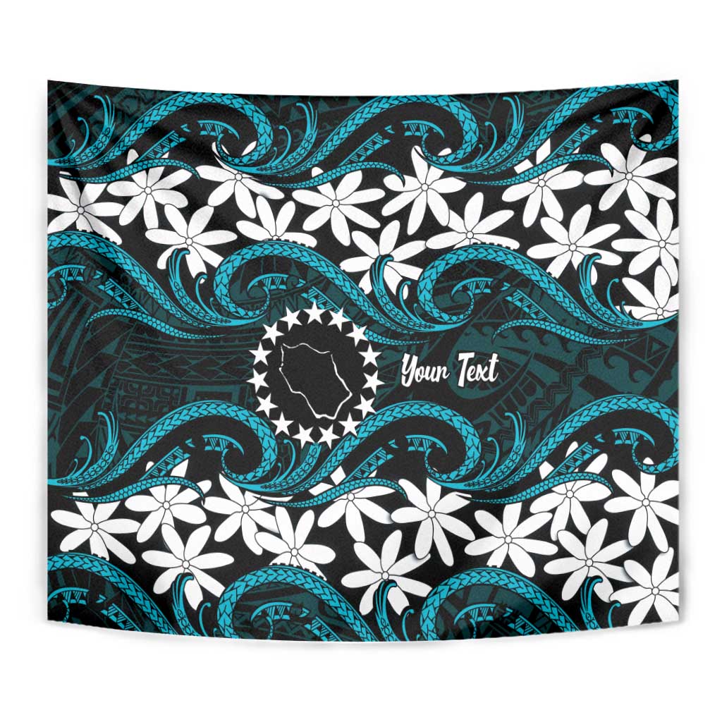Personalised Cook Islands Penrhyn Atoll Tapestry Tiare Maori Polynesian Waves Tattoo LT14 - Polynesian Pride