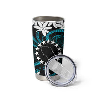 Personalised Cook Islands Penrhyn Atoll Tumbler Cup Tiare Maori Polynesian Waves Tattoo LT14 - Polynesian Pride