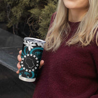 Personalised Cook Islands Penrhyn Atoll Tumbler Cup Tiare Maori Polynesian Waves Tattoo LT14 - Polynesian Pride