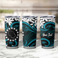Personalised Cook Islands Penrhyn Atoll Tumbler Cup Tiare Maori Polynesian Waves Tattoo LT14 - Polynesian Pride