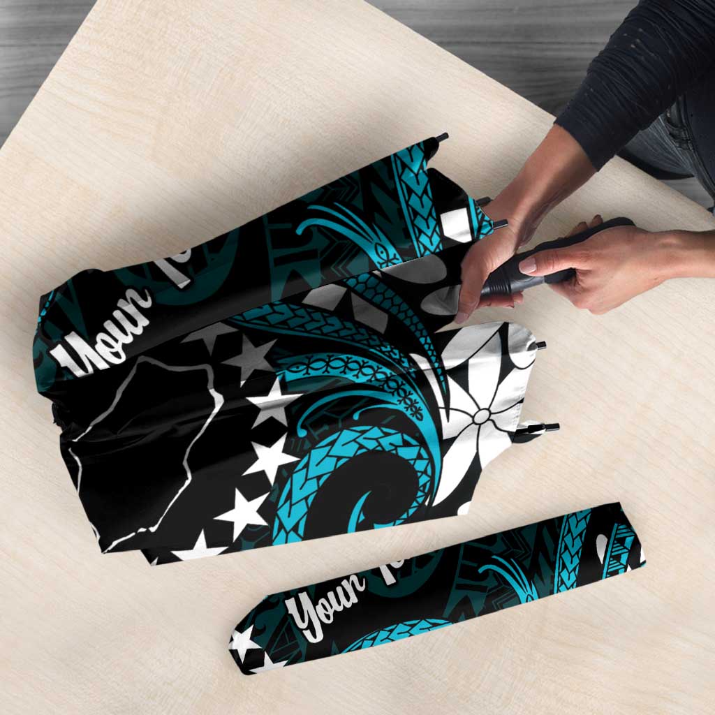 Personalised Cook Islands Penrhyn Atoll Umbrella Tiare Maori Polynesian Waves Tattoo LT14 - Polynesian Pride