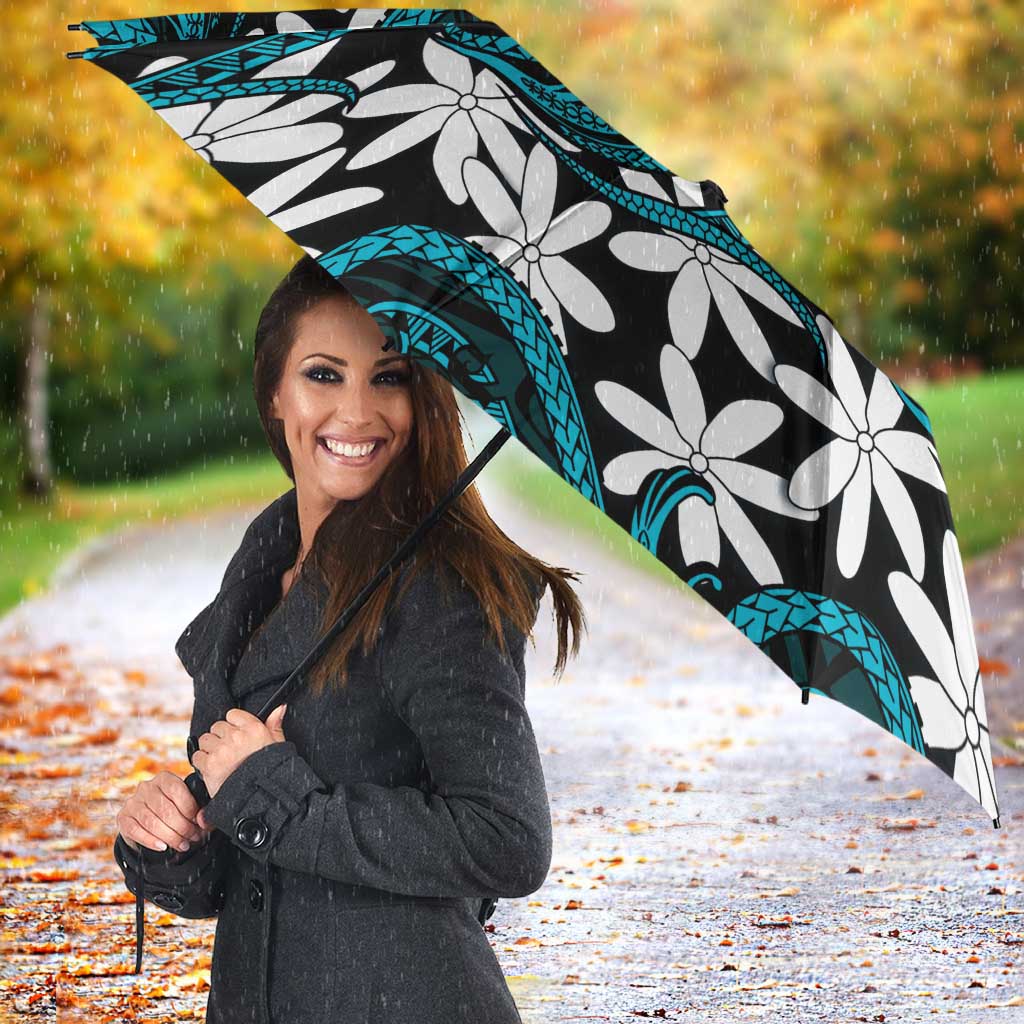 Personalised Cook Islands Penrhyn Atoll Umbrella Tiare Maori Polynesian Waves Tattoo LT14 - Polynesian Pride