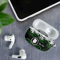 Personalised Cook Islands Mitiaro AirPods Case Tiare Maori Polynesian Waves Tattoo LT14 - Polynesian Pride