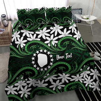 Personalised Cook Islands Mitiaro Bedding Set Tiare Maori Polynesian Waves Tattoo LT14 - Polynesian Pride