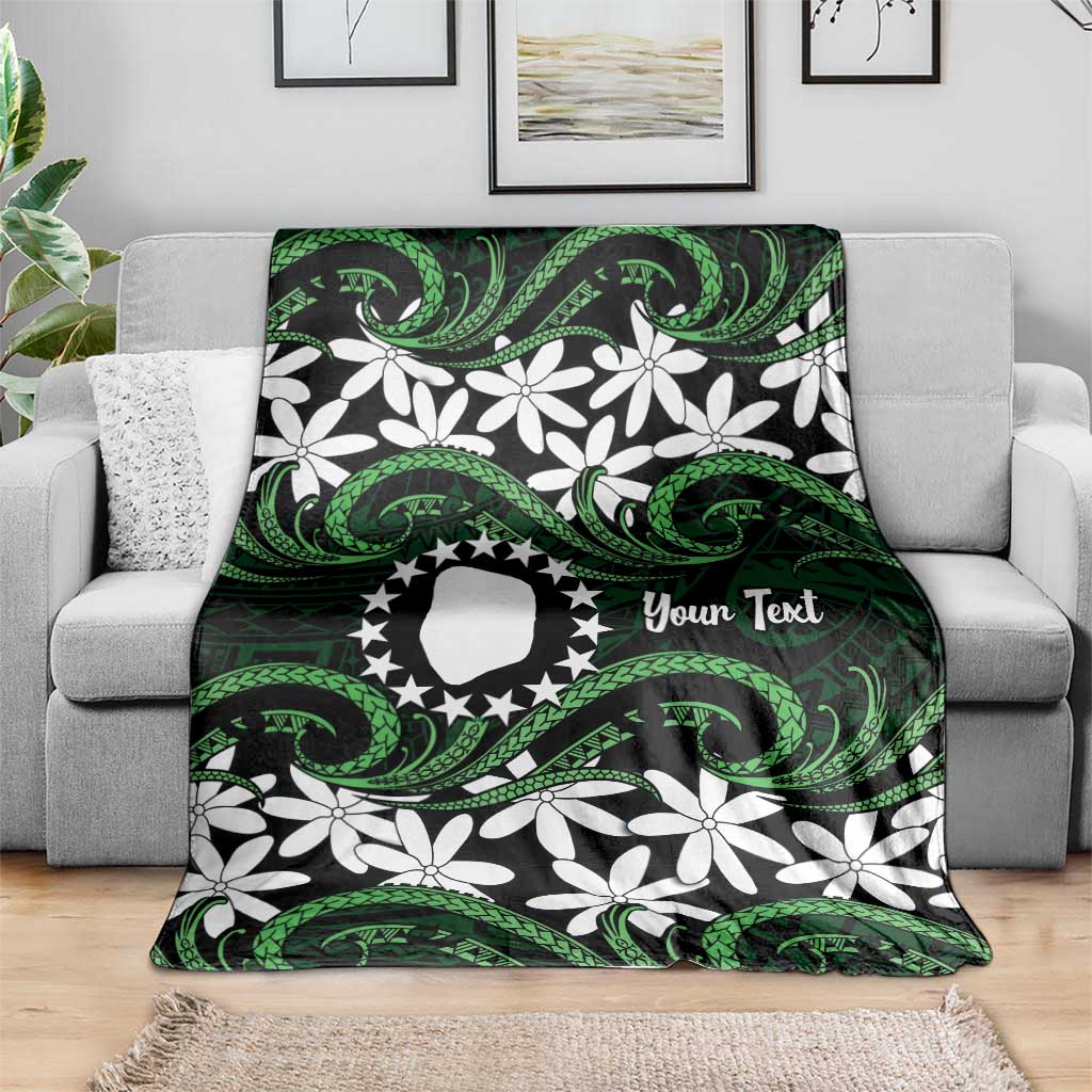 Personalised Cook Islands Mitiaro Blanket Tiare Maori Polynesian Waves Tattoo LT14 - Polynesian Pride