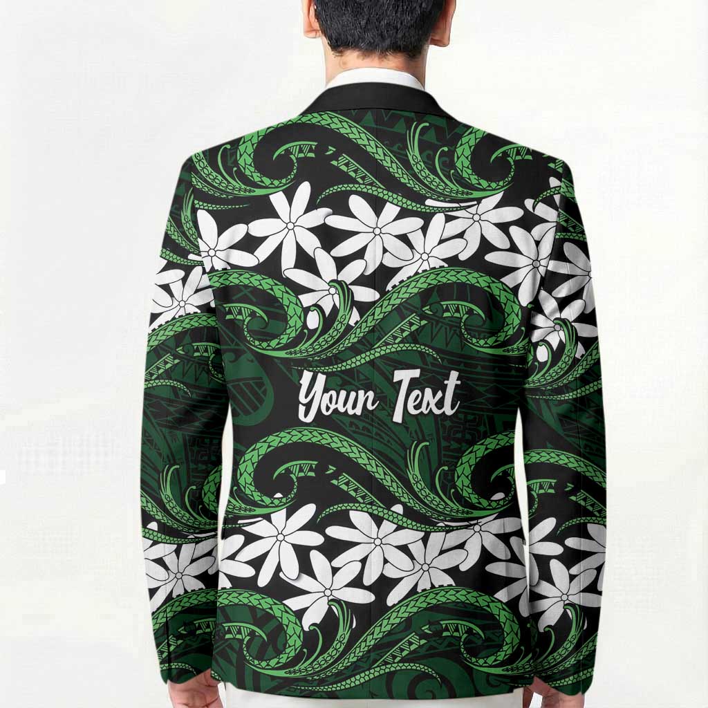 Personalised Cook Islands Mitiaro Blazer Tiare Maori Polynesian Waves Tattoo LT14 - Polynesian Pride
