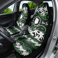 Personalised Cook Islands Mitiaro Car Seat Cover Tiare Maori Polynesian Waves Tattoo LT14 - Polynesian Pride