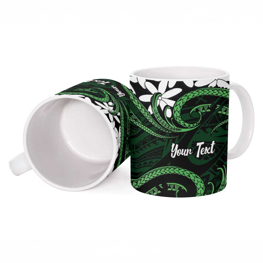 Personalised Cook Islands Mitiaro Ceramic Mug Tiare Maori Polynesian Waves Tattoo LT14 - Polynesian Pride