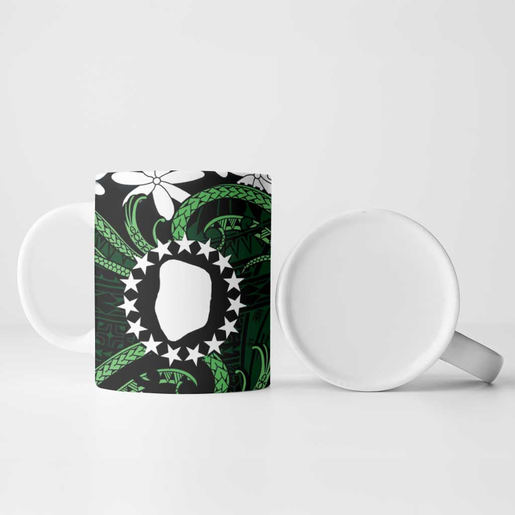 Personalised Cook Islands Mitiaro Ceramic Mug Tiare Maori Polynesian Waves Tattoo LT14 - Polynesian Pride