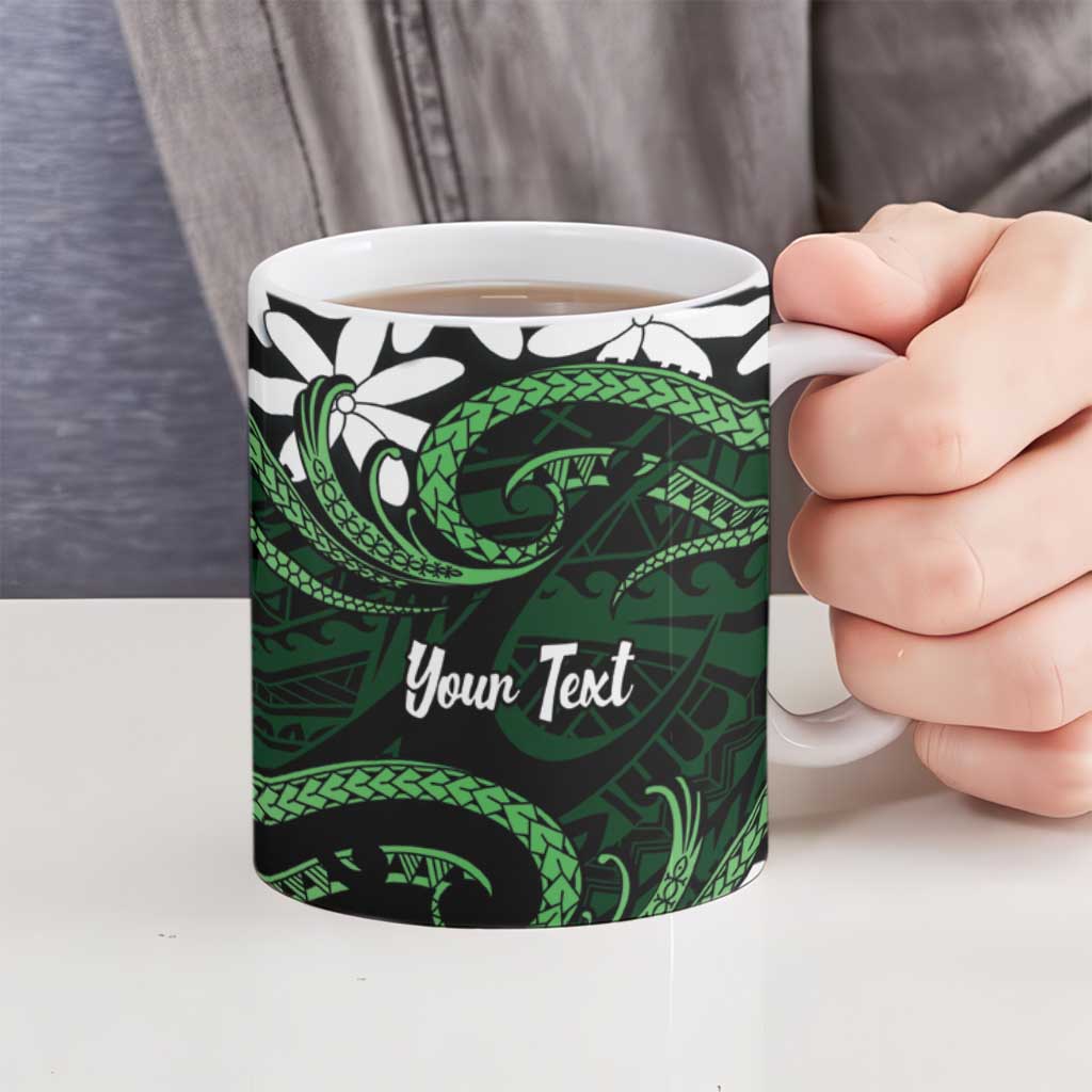 Personalised Cook Islands Mitiaro Ceramic Mug Tiare Maori Polynesian Waves Tattoo LT14 - Polynesian Pride