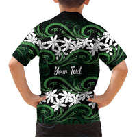 Personalised Cook Islands Mitiaro Family Matching Mermaid Dress and Hawaiian Shirt Tiare Maori Polynesian Waves Tattoo