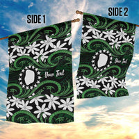 Personalised Cook Islands Mitiaro Garden Flag Tiare Maori Polynesian Waves Tattoo LT14 - Polynesian Pride