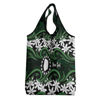 Personalised Cook Islands Mitiaro Grocery Bag Tiare Maori Polynesian Waves Tattoo LT14 - Polynesian Pride