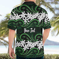 Personalised Cook Islands Mitiaro Hawaiian Shirt Tiare Maori Polynesian Waves Tattoo LT14 - Polynesian Pride