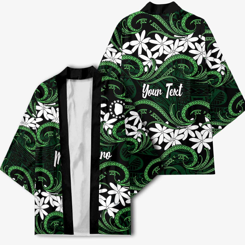 Personalised Cook Islands Mitiaro Kimono Tiare Maori Polynesian Waves Tattoo
