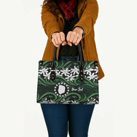 Personalised Cook Islands Mitiaro Leather Bag Tiare Maori Polynesian Waves Tattoo LT14 - Polynesian Pride