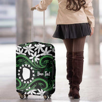 Personalised Cook Islands Mitiaro Luggage Cover Tiare Maori Polynesian Waves Tattoo LT14 - Polynesian Pride