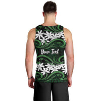 Personalised Cook Islands Mitiaro Men Tank Top Tiare Maori Polynesian Waves Tattoo