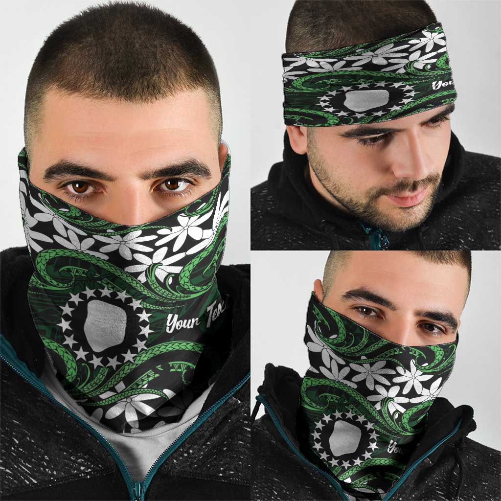 Personalised Cook Islands Mitiaro Neck Gaiter Tiare Maori Polynesian Waves Tattoo LT14 - Polynesian Pride
