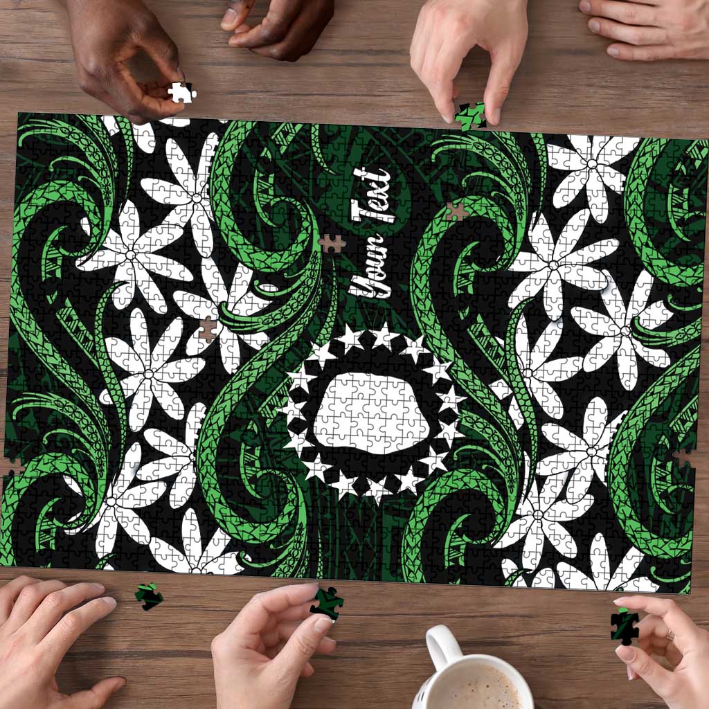 Personalised Cook Islands Mitiaro Puzzle Tiare Maori Polynesian Waves Tattoo LT14 - Polynesian Pride