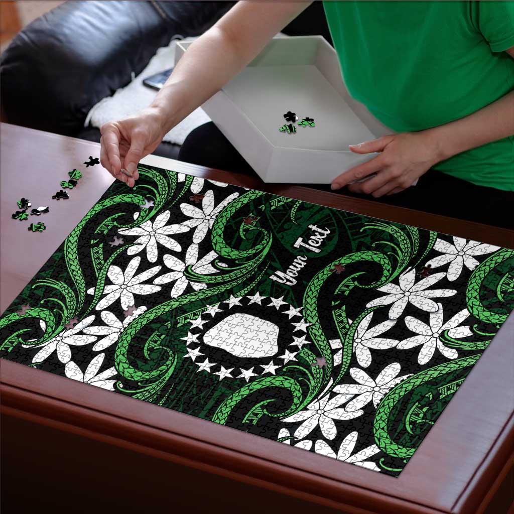 Personalised Cook Islands Mitiaro Puzzle Tiare Maori Polynesian Waves Tattoo LT14 - Polynesian Pride