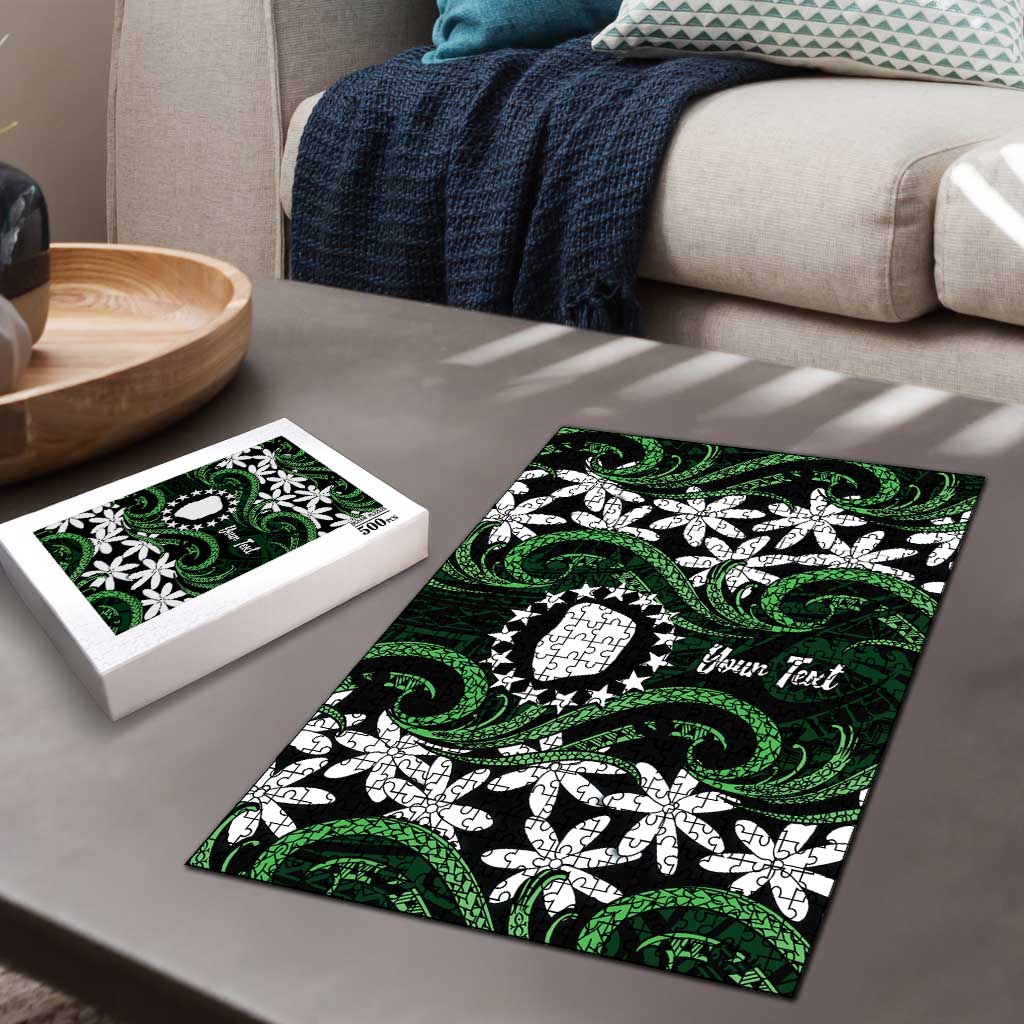Personalised Cook Islands Mitiaro Puzzle Tiare Maori Polynesian Waves Tattoo LT14 - Polynesian Pride