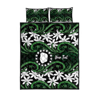 Personalised Cook Islands Mitiaro Quilt Bed Set Tiare Maori Polynesian Waves Tattoo LT14 - Polynesian Pride