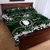 Personalised Cook Islands Mitiaro Quilt Bed Set Tiare Maori Polynesian Waves Tattoo LT14 - Polynesian Pride