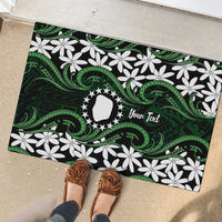 Personalised Cook Islands Mitiaro Rubber Doormat Tiare Maori Polynesian Waves Tattoo LT14 - Polynesian Pride
